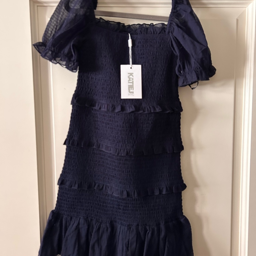 Katie J NYC Tween Laila Dress in Evening Blue (Navy)
